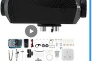 2/5/8KW 12V Car Air Heater w Silencer LCD Remote Control Air Heater Thermostat Caravan Diesel Car Heater Motorhome RV