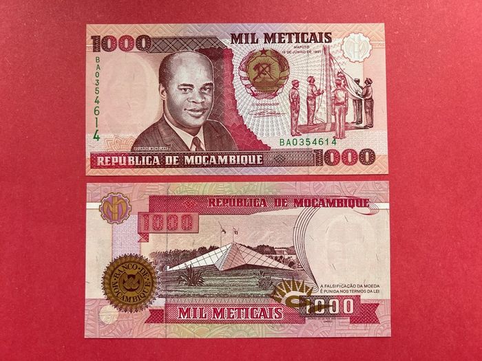 Mozambique. 1,000 Meticais  1991  ( Uncirculated )