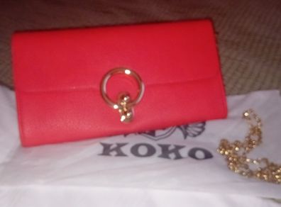 Koko Orange Clutch Bag