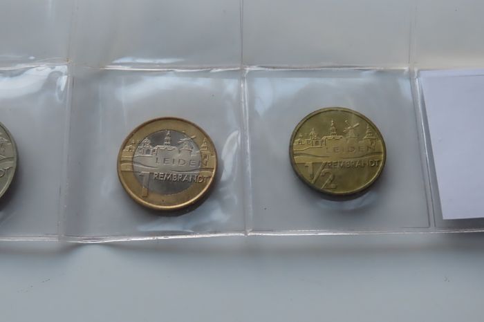 Rembrandt Complete 5 x UNC coins set Leiden local currency - Royal Dutch Mint 2006