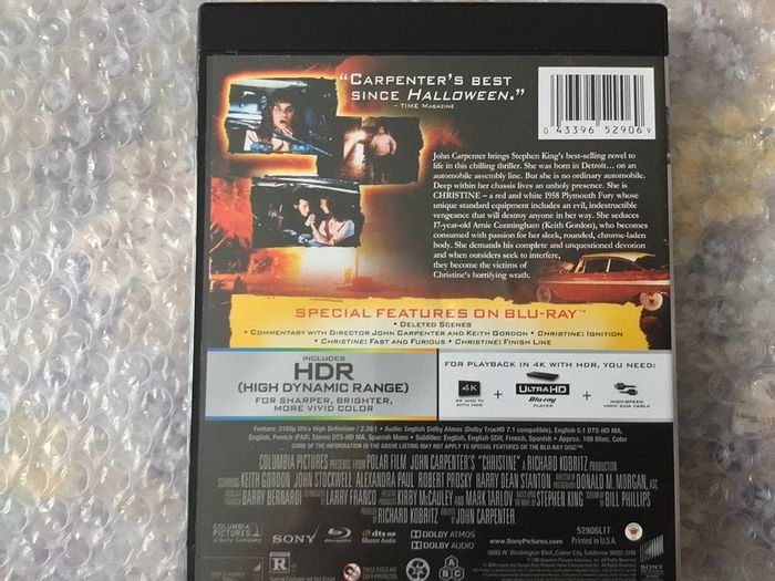 Christine 4K  Stephen King 35th Anniversary Edition American Import