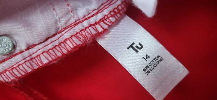 Denim by TU Red Peddle Pushers Sz 14UK (Bnwot)
