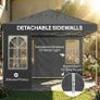 Pop-up Folding Gazebo 3x3m Waterproof One-Button Setup, UV 50+ Image 3