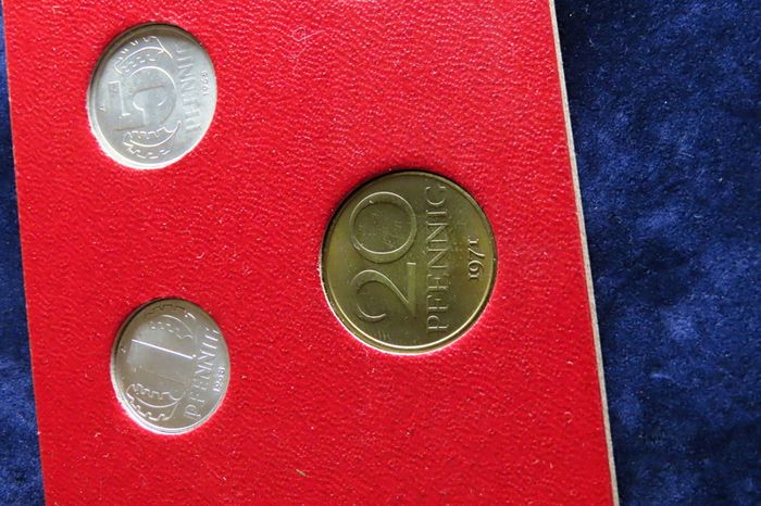 East Germany DDR original vintage coins set