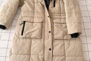 Superdry coat jacket puffer longline faux fur