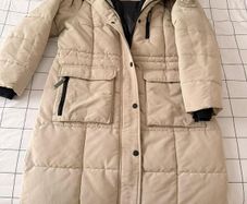 Superdry coat jacket puffer longline faux fur