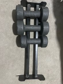 Dumbbell Set  2 x 6kg + 1 x 4kg with Stand