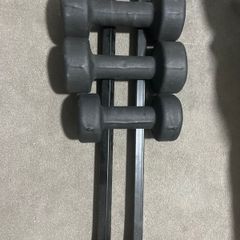 Dumbbell Set  2 x 6kg + 1 x 4kg with Stand