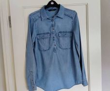 women's soft denim tunic