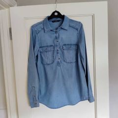 women's soft denim tunic