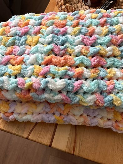 hand knitted baby blankets and cardigans