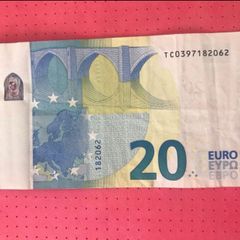 Misprint/error 20 euro note