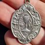 1937 Irish Sterling Silver Communion Medal and original silver chain Image 3