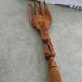 Tribal Wooden fork - wall decor - home decor. Image 3