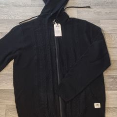 Jack and Jones Mens Knitted Zip-up Hoodie