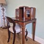 Edwardian inlaid writing desk& carved chair Image 10