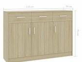 Sideboard Sonoma Oak 110x34x75 cm Chipboard