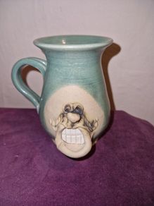 Irish Stoneware face mug