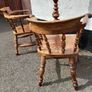 Pair of Antique Captain's Chairs Image 3