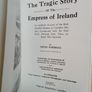 The Tragic Story of the Empress of Ireland by Logan Marshall. Edited by William H. Tantum (PT102) Image 2