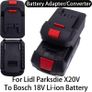 Adapter for Dewalt Makita Bosch Milwaukee Dewalt 18V Li-ion battery converts to Lidl Parkside X20V Li-ion battery adapter power tool Image 5