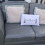 Couch DFS leather Grey 2 seater Image 4