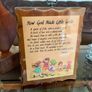 Vintage Wooden How God Made Little Girls Wall Plaque 1970s Image 6