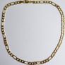 MEN'S 18ct Yellow Gold Plated Figaro Chain Necklace length 16" Image 9