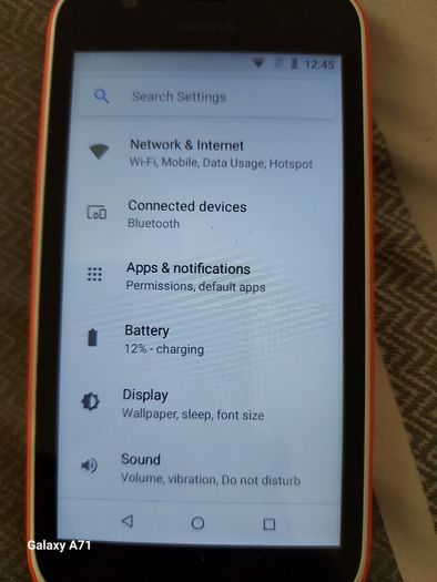 Nokia 1 Mobile Phone, Model TA-1060, 8GB, in excellent condition