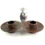 Mid Century Brutalist Bronze Candlesticks Image 10