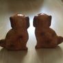 Fabulous PAIR of LARGE Russet Coloured Staffordshire Dogs Image 4