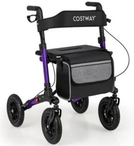Postage Costway 2 in 1 rollator walker