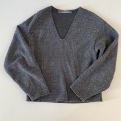 Charcoal grey women knit