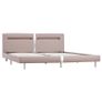 Bed Frame with LED Cappuccino Faux Leather 150x200 cm Image 3