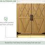 Garden shed garden cabinet 3 shelves 2 doors galvanized sheet metal waterproof roof pine wood Image 4