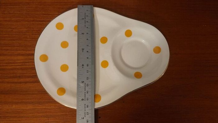 Fabulous Rare Pair of Vintage Arklow Pottery "The Abbey Supper Set" Spotty Tennis Set Plates Made for the Irish Trading Company