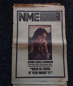 NME - New Musical Express -  " John Lennon's Death " 13th December 1980 Issue