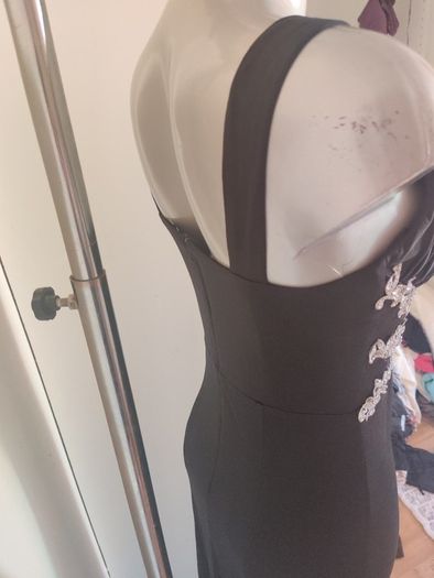 Quiz black embroidered maxi dress Perfect condition size UK10 EU38 Postage included