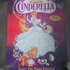 Cinderella Vintage Poster 1997 Disney Classics Promotional Video Release 24inch x 33inch