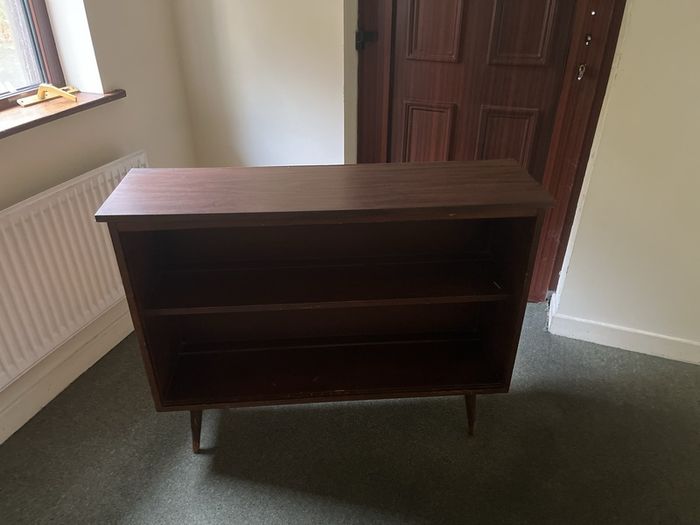 Retro vintage bookcase.