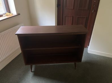 Retro vintage bookcase.