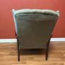 Elegant Grey Tufted High Back Armchair Image 4