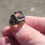 Large Green Citrine Sterling Silver Ring Image 2