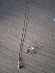 necklace  and earrings