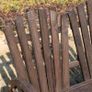 Comfortable Fir Logs Love Chair with Wheel-Shaped Armrests, Outdoor Wooden Loveseats, Carbonized Colour (FREE SHIPPING) Image 6