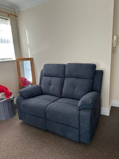 Brand new 3 seater & 2 seater recliner sofa suite set in slate grey fabric