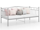 Sofa Bed Frame Grey Metal 90x200 cm