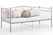 Sofa Bed Frame Grey Metal 90x200 cm
