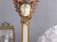 main image for ad Candlestick Gorgo Medusa Candlestick Art Nouveau Candle Holder Sculpture
