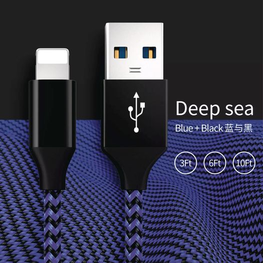 1M/2M/3M USB Lightning Cable For iPhone 7 8 12 13 X 11 Pro Long Charger Charging Fast Lead 1m 2m 3M